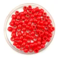Details of red plastic PS barrel beads, 6x8x4mm solid color big hole hair dreadlock craft beads - 6*8mm / Red