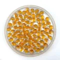 Transparent orange acrylic core-filled round beads for DIY bracelets necklaces jewelry making supplies - 8mm / Orange Red
