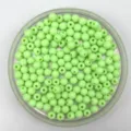 Light green matte acrylic round beads for DIY handmade jewelry crafting and bracelet design. - Light Green