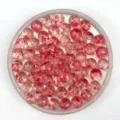 Transparent acrylic splatter round beads for DIY handmade bracelets jewelry making - 10mm / Red