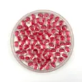 Transparent acrylic beads with red inner core for DIY bracelet and necklace jewelry making. - 8mm / Rose Red