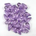 Purple teardrop acrylic beads straight hole loose pendant for handmade DIY jewelry making accessories. - Purple