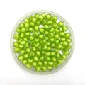 Close-up detail of transparent green acrylic bead-in-bead, perfect for DIY handmade jewelry. - 8mm / Grass Green