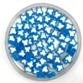 Acrylic blue white bow beads diy phone chain necklace jewelry making accessories - 10mm / Lake Blue