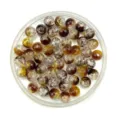 Crackle glass beads round loose beads for DIY jewelry making handmade bracelets necklaces accessories. - 8mm / Coffee