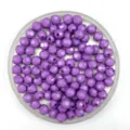 Purple acrylic faceted beads for DIY jewelry making, ideal for handmade necklaces and bracelets. - 6mm / Purple