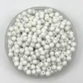 White plastic round loose beads for DIY jewelry making crafts accessories small size design - White