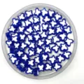 Acrylic blue white butterfly beads detail shot, perfect for DIY phone chain jewelry making accessories. - 10mm / Blue