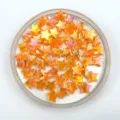 10mm AB Color Star Acrylic Beads Sparkly DIY Jewelry Making Craft Accessories Detail View - Orange Red