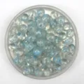 Transparent acrylic spray paint round beads for DIY charm bracelets and fashion jewelry making. - 10mm / Light Blue