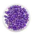 Purple plastic barrel beads 6x8x4mm large hole craft beads for DIY jewelry and hair dreadlocks - 6*8mm / Purple