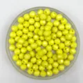 Yellow faceted acrylic beads detail, 32 cut surface craft beads for diy jewelry making accessories. - 6mm / Yellow