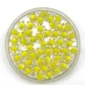 Yellow transparent star acrylic beads, DIY children jewelry making craft accessories detail shot - 16mm / Yellow