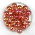 12-16mm mermaid starry glitter AB drilled round beads for DIY phone chains and accessories. - 12mm / Red