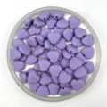 Acrylic matte heart loose beads DIY colorful love macaron bracelet jewelry accessories - 12mm / Light Purple