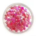 10mm AB color acrylic star beads for DIY jewelry making and handmade craft accessories. - Rose Red