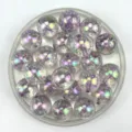 Details of iridescent mermaid glitter round beads, perfect for DIY phone charms and accessories. - 12mm / Purple