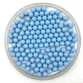 Solid light blue round acrylic beads for DIY crafts jewelry making and toys supply - 6mm / Light Blue