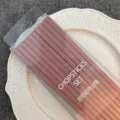 Set bacchette in lega portatile stoviglie casa bacchette riutilizzabili scatola regalo. - Rosa