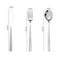set di posate in acciaio inox 410 coltello forchetta cucchiaio da tavola per casa - Solo Cucchiaio da Cena / Argento