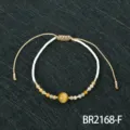 Handmade beaded bracelet with adjustable cord, stylish minimalist woven string jewelry for women. - Style F (BR2168-F)