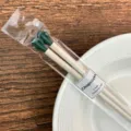Cactus legering eetstokjes set, antislip huishoudelijke eetstokjes met groen topje, 1 paar - Pijngroen