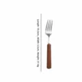 Japanese style square wooden handle 304 stainless steel dinner fork, 19.5cm table fork. - Dinner Fork