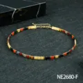 Böhmische mehrfarbige Tila Perlen Choker Halskette, retro ethnischer Stil Schmuck Variante - Stil (NE2680-F)