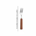 Japanese style stainless steel fruit fork with wooden handle, 15.5cm dessert fork. - Dessert Fork