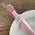 Roze cactus eetstokjes variant, duurzaam legering materiaal met antislip ontwerp, 1 paar verpakking. - Warm Oceaanrood