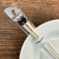 Cactus chopstick 22cm alloy household reusable anti slip dishwasher safe one pair - White and Black