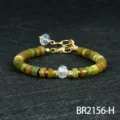 Dames Kralen Halfedelsteen Armband Groen Geel Kristal Goud Mode Stijl Variant - Taiwan Jade Stijl (BR2156-H)