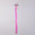 Pince à cheveux arc-en-ciel pour enfants avec extension de cheveux synthétiques rose - Style 2 (Arc-en-ciel)