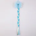 Kids blue white wig braid hair rope mesh bow cute princess party hair accessory detail view - 1# Blue Style A