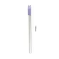 Bacchette domestiche in lega, testa trasparente viola e corpo bianco, lunghezza 190 mm. - 19cm / Bianco Viola