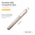 Boite a Baguettes ABS Portable Petite Taille Marron Clair Etui de Rangement Voyage - 21cm Brun