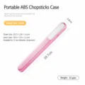 Boîte de Rangement de Baguettes en ABS Petite Taille Rose Étui à Couverts Coulissant Bureau - 21cm Rose