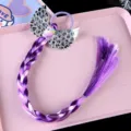 Enfants perruque violette tressée corde à cheveux mignon licorne aile design cheveux 1pc - Tresse Ailes de Poney