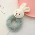 Morbido elastico per capelli con coniglietto di peluche verde soffice accessorio per capelli - Coniglio Bianco Verde Frutta