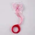 Details of kids colorful curly wig hair clip with cute mermaid design and gradient pink hair. - 2# Pink Gradient
