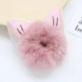 Chouchous Cheveux Oreille Animal Peluche Rose Mignon Attache Queue de Cheval pour Femmes - Élastique Oreilles de Porc Violet