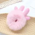 Joli chouchou en peluche rose douce avec de la fausse fourrure et des jolis bois de cerf élégants. - Élastique Bois de Cerf Rose