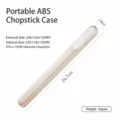 Boite de rangement pour baguettes en ABS portable, grande taille creme, legere. - 25cm Beige