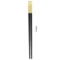 Moderne bacchette in lega con testa dorata e corpo nero 240mm per stoviglie da cucina - 24cm / Nero Giallo