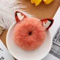 Cute plush fox ear hair scrunchie fluffy furry hair tie rope sweet hair accessories for girls - Orange Red Fox Ears Hair Scrunchie