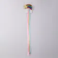 Colorful star rainbow hair extension clip for kids, cute glitter hairpiece for daily party wear. - Style 7 (Star Rainbow)