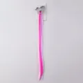 Detailed view of children colorful hair extension clip with cute sparkly unicorn design and strands. - Style 11 (Unicorn Cardboard)