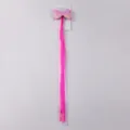 Kids colorful hair extension clip with bow design, synthetic long wig braid for girls dress up. - Style 8 (Bowknot)