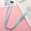 Extensions de cheveux tinsel bleu pince scintillante laser pour détails de scène. - Style Clip BB (BB-Cheveux d'Ange Dorés) / Bleu Fluorescent
