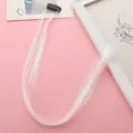 Extension de cheveux tinsel laser colorée clip mèche scintillante pour fête festival coiffure - Style Clip BB (BB-Cheveux d'Ange Dorés) / Rose Perle